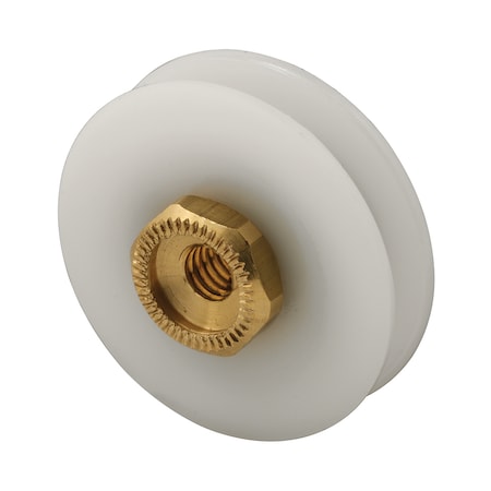 Prime-Line Screen Door Roller, 1 in. Diameter, Nylon Construction, Center Groove, PK2 B 824